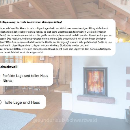 Schwarzwald Blockhaus - Sauna - Kamin - Mit Bettwaesche Und Handtuecher Schenkenzell Dış mekan fotoğraf
